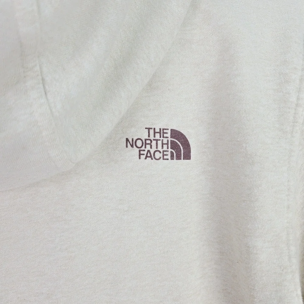 The North Face Mens L‎ Beige Graphic Hoodie Pullover Hooded Sweatshirt TNF Logo
